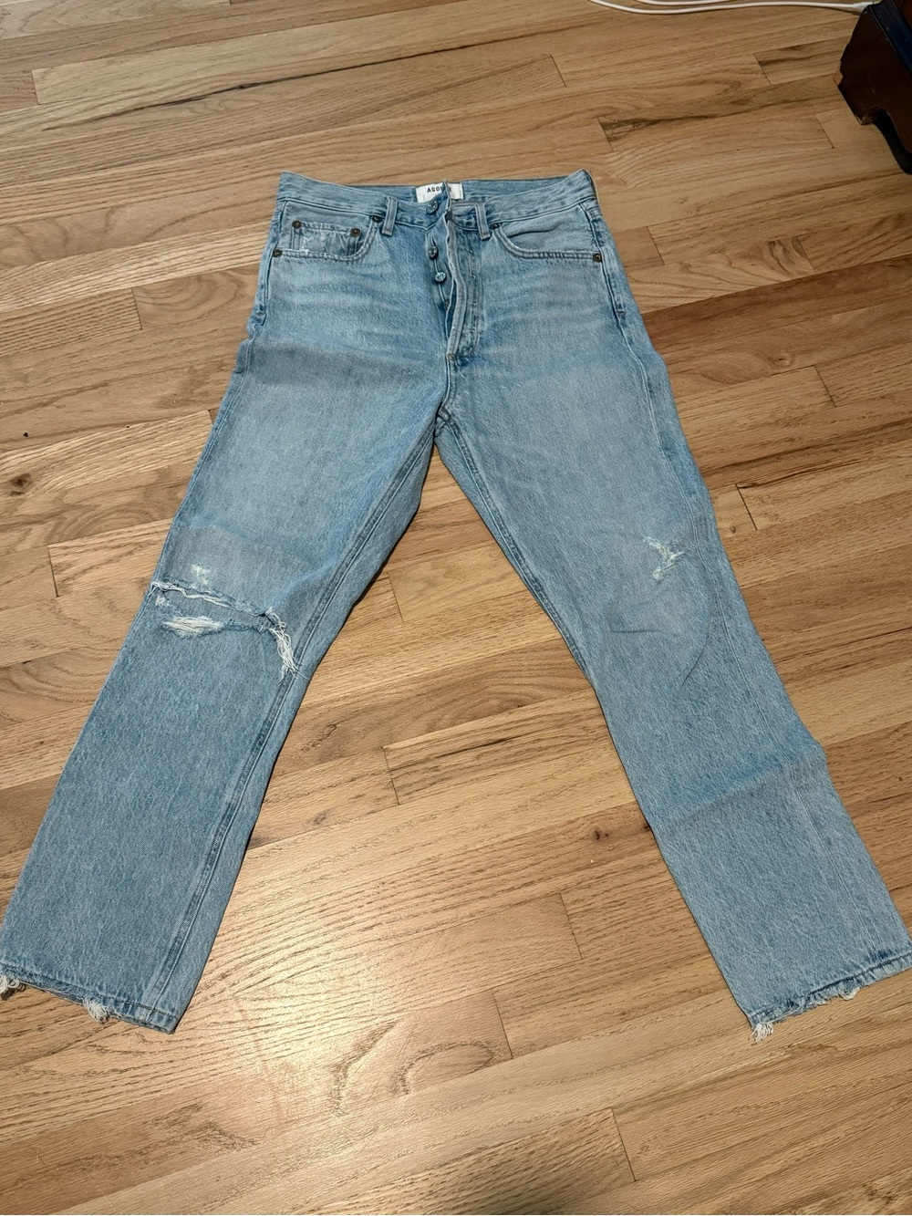 Agolde straight leg cropped jeans